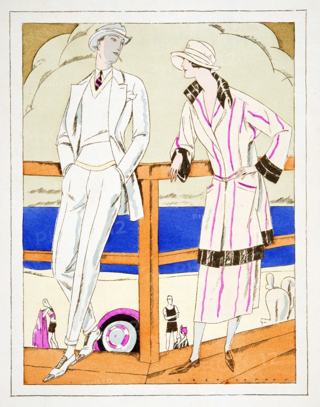 Ammeer, Outfits by Gerard Bresser, from Styl, pub. 1922 (pochoir Print)