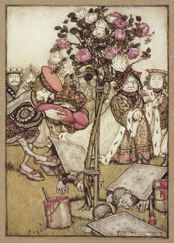 The Queen turned angrily away from him and said to the Knave, Turn them over, 1907.