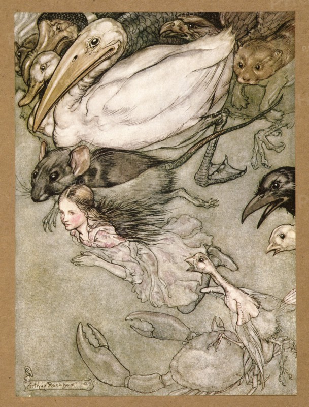 The Pool of Tears,  from Alice's Adventures in Wonderland, by Lewis Carroll, pub. 1907.