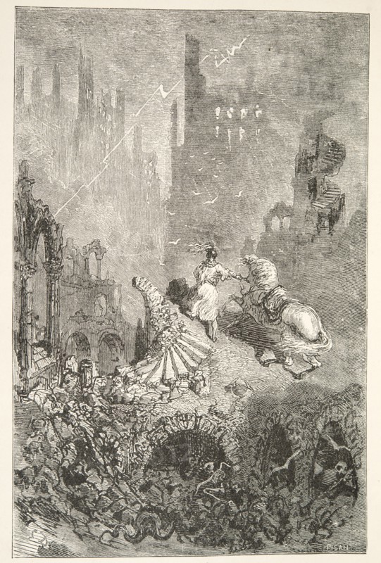 The Downfall of King Pellam's Castle, from Stories of the Days of King Arthur by Charles Henry Hanso
