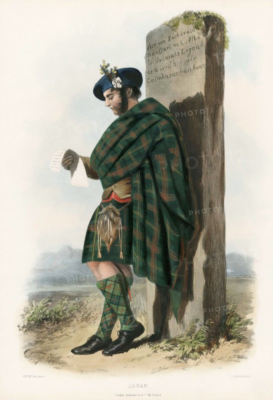 Logan, from The Clans of the Scottish Highlands, pub. 1845 (colour lithograph)