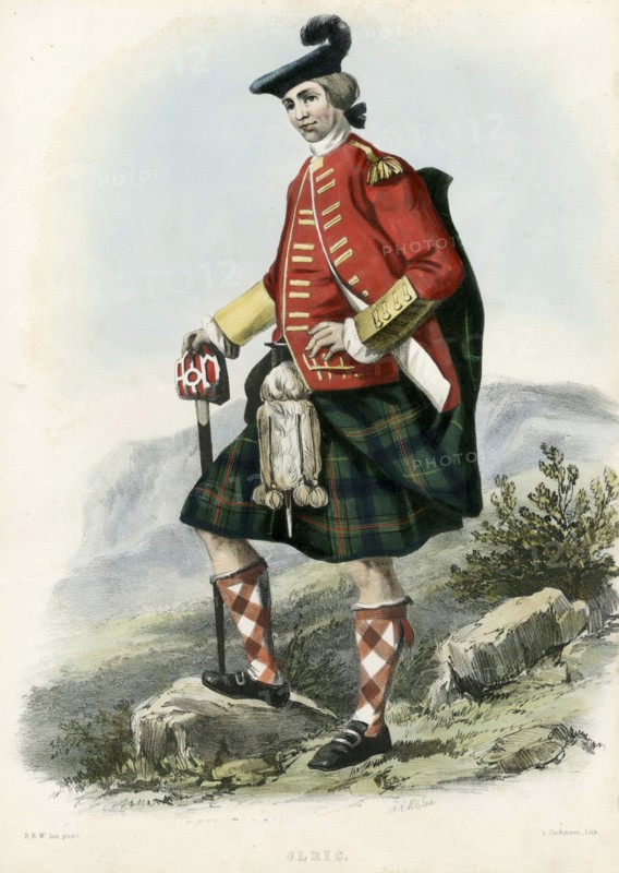 Ulric, from The Clans of the Scottish Highlands, pub. 1845 (colour lithograph)