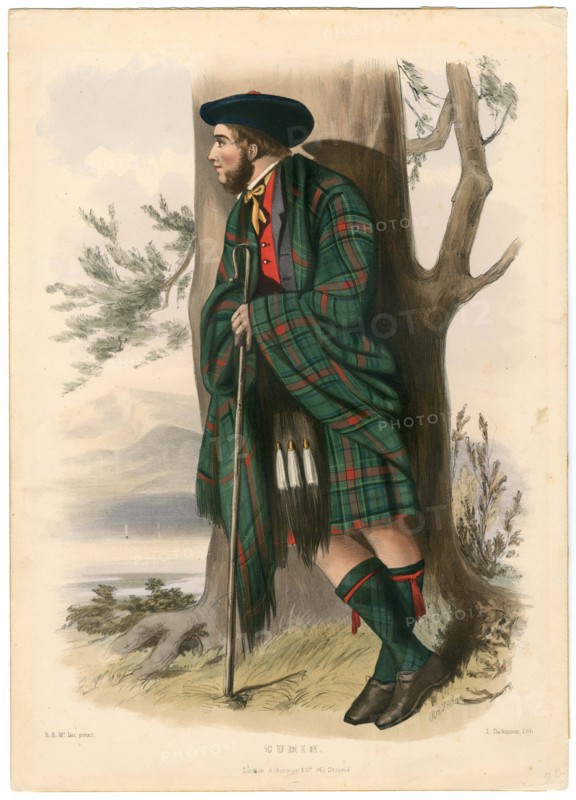 Cumin,from The Clans of the Scottish Highlands, pub. 1845 (colour lithograph)