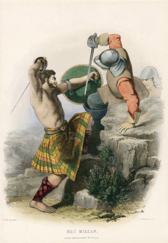 Mac Millan, from The Clans of the Scottish Highlands, pub. 1845 (colour lithograph)