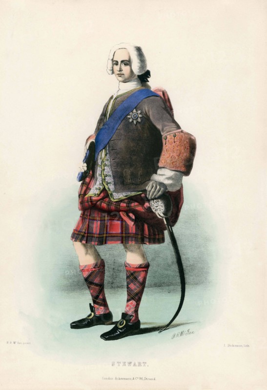 Stewart, from The Clans of the Scottish Highlands, pub. 1845 (colour lithograph)