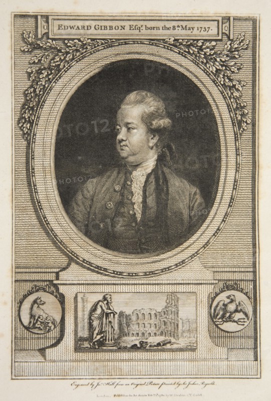 Edward Gibbon, Esq., pub. 1730  (engraving). Creator: Joshua Reynolds (1723 - 92) after.