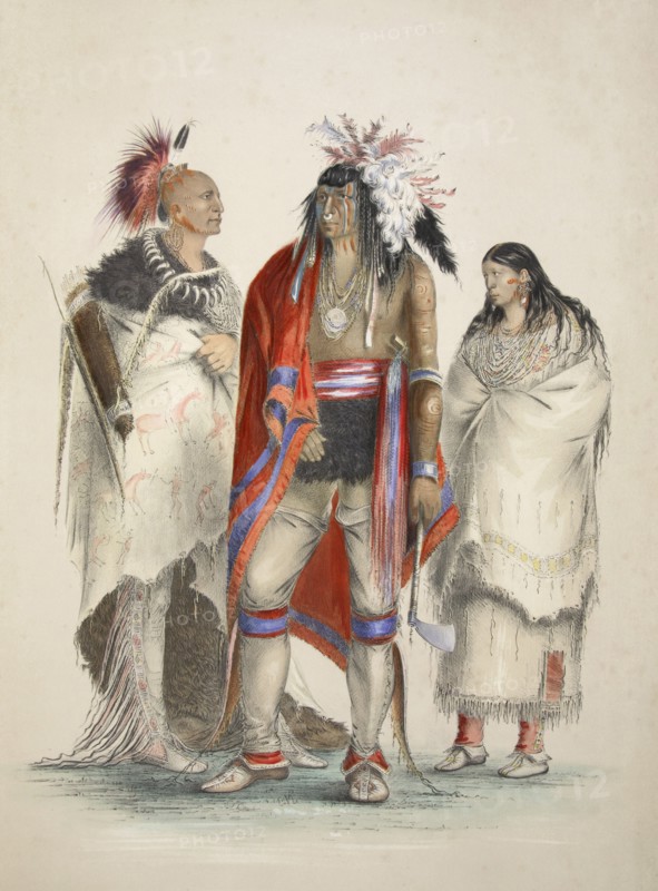 North American Indians, pub. 1845 (colour lithograph). Creator: George Catlin (1796 - 1872).