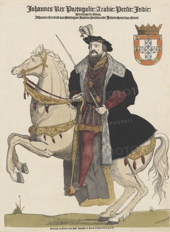 John III of Portugal (1502-1557), pub.16th Century (coloured engraving). Creator: Flemish School (16th Century).
