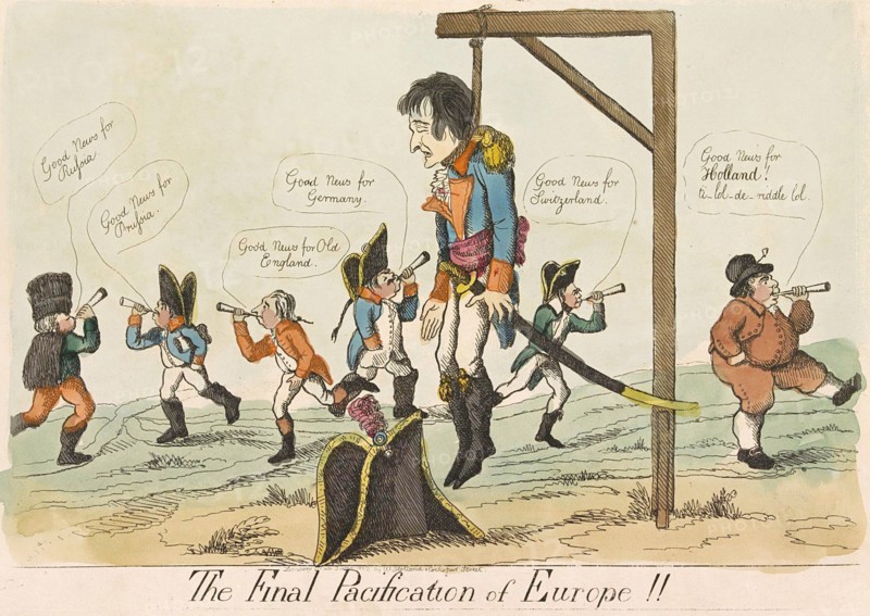 The Final Pacification of Europe!!, pub. 1803 (hand coloured engraving). Creator: English School (19th Century).