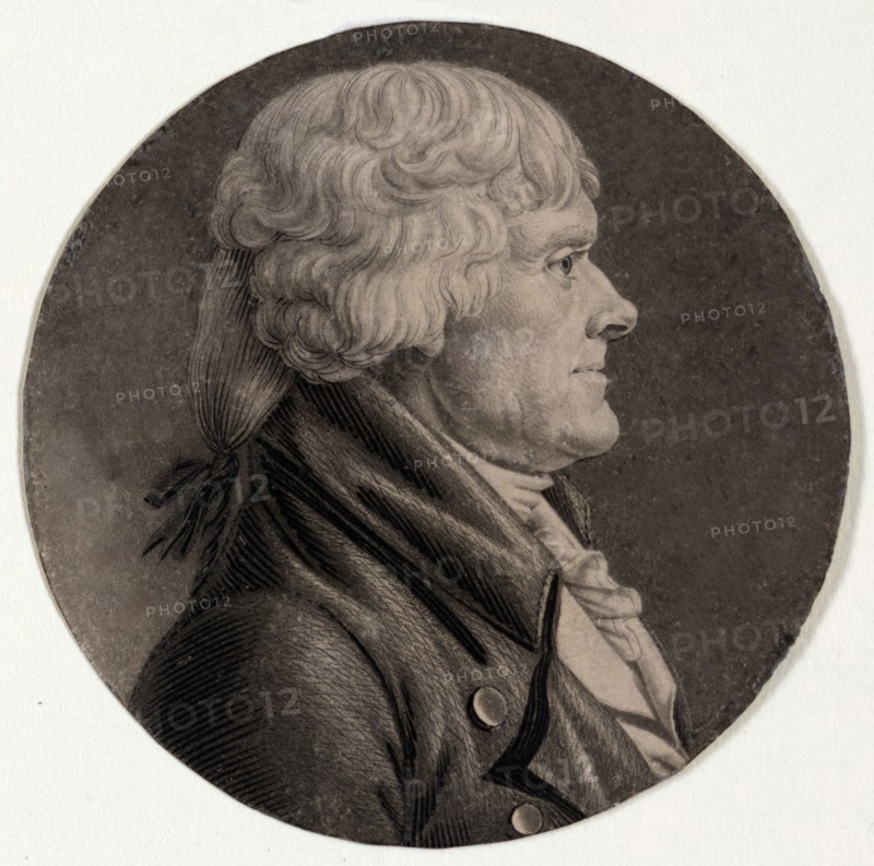 Thomas Jefferson, pub. 1806. Creator: "Saint-Mémin, Charles Balthazar Julien Fevret de, 1770-1852".