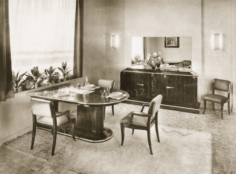 Dining Room from Ensembles Mobiliers, pub. 1937. Creator: French Photographer (20th century).