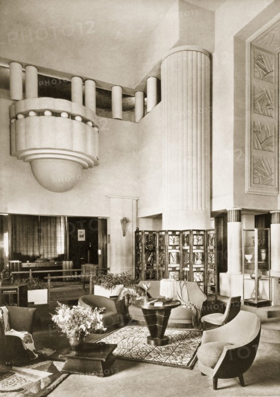 Design for the Hall of Pavilion Primavera at the Exposition Internationale in Paris in 1925, pub. 19 Creator: French School (20th Century).