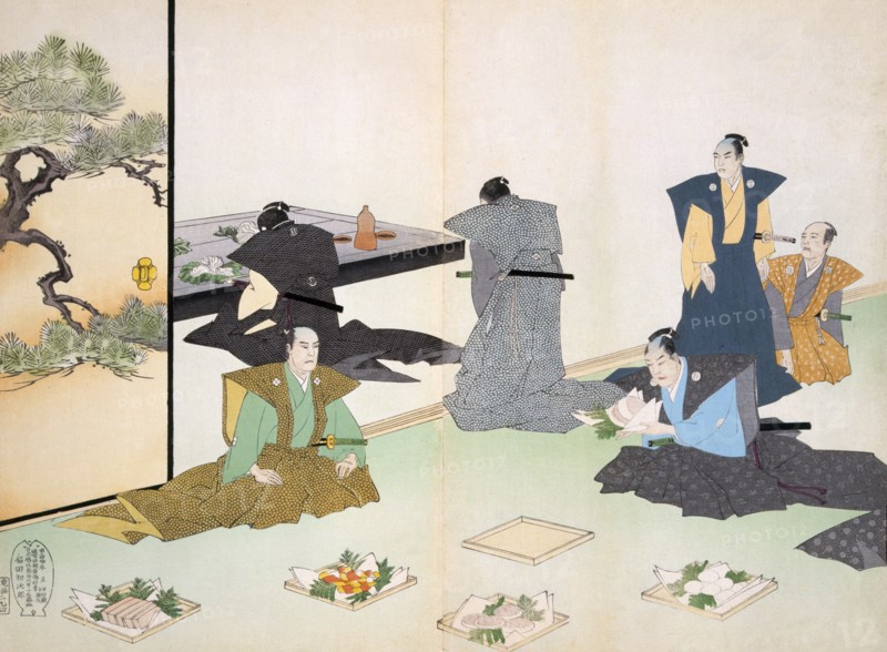 Offerings of Food, 19th Century. Creator: Japanese School (19th century).