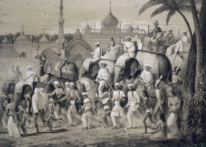Lucknow, the principal street, from 'Voyages in India', 1859. Creator: A. Soltykoff (19th century).
