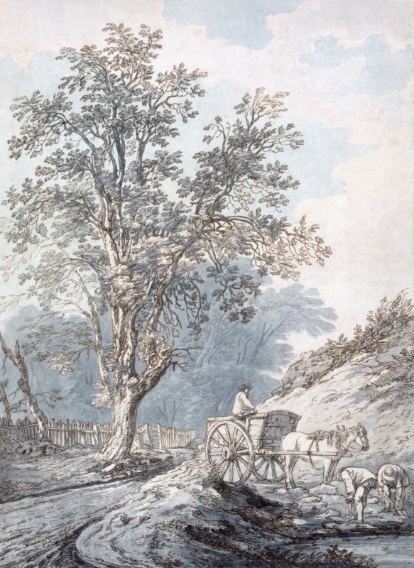 Cart and Horse, 18th Century.  Creator: Joseph Constantine Stadler (fl. 1780-1812).