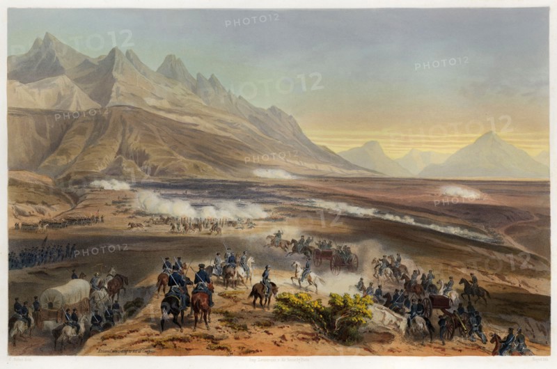 Battle of Buena Vista, pub. 1851. Creator: Carl Nebel (1805 - 1855).