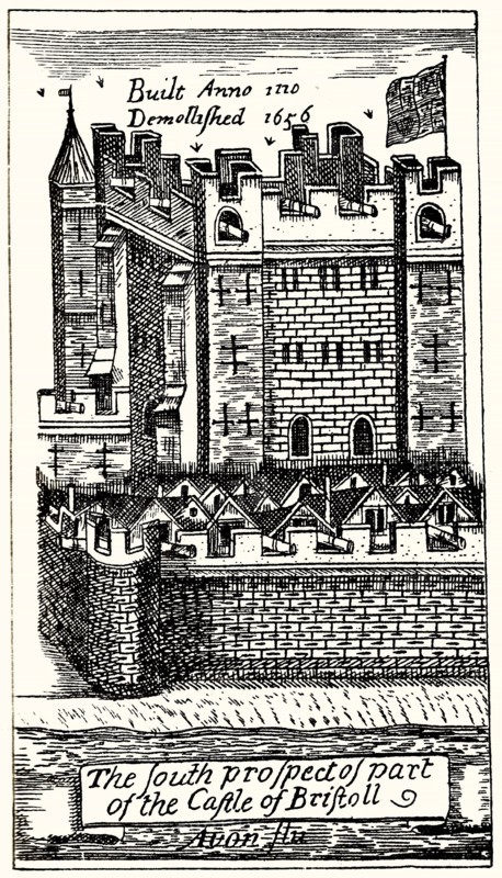 The South Prospect of Part of the Castle of Bristoll, pub. 1893. Creator: English School (17th Century).