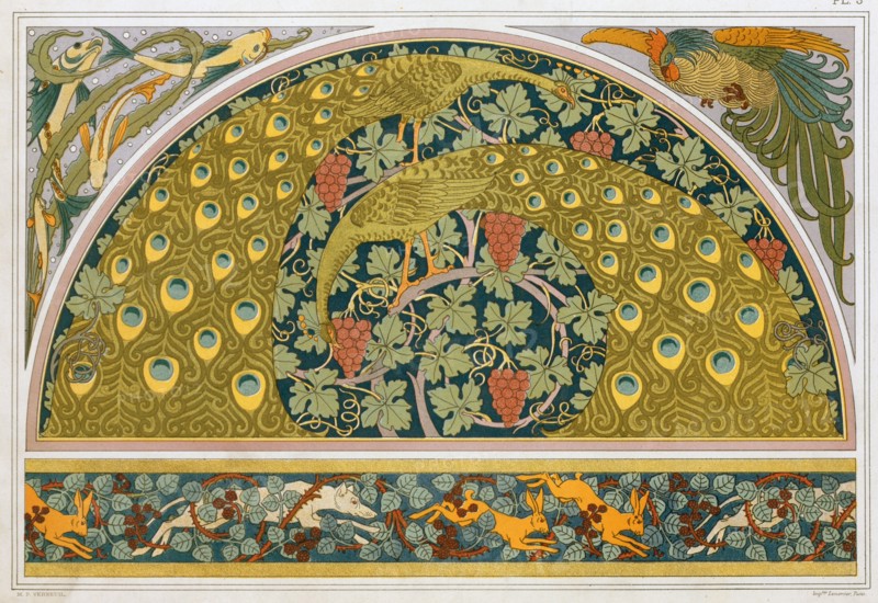 Designs for borders and corner,  pub. 1897. Creator: Maurice Pillard Verneuil (1869?1942).