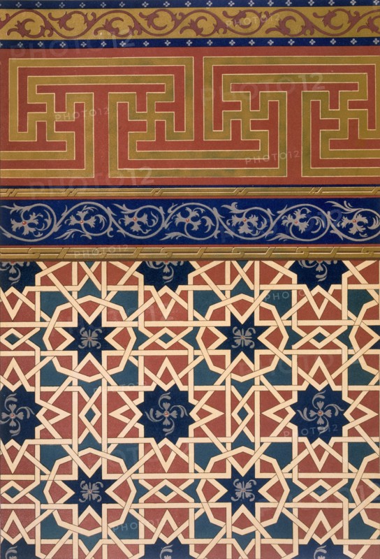 Architectural Decoration, mosaic work, including border, pub.1883. Creator: N. Simakoff (fl.1880).