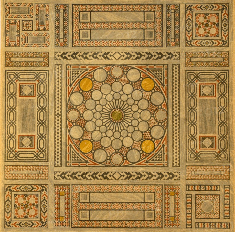 Mosaic decoration from the Mosque of Al-Ma'ini in Damietta, pub. 1949. Creator: Alhusain Fawzy (19th century).