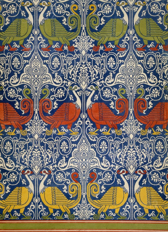 Example of printed Egyptian fabric, pub. 1877. Creator: Emile Prisse d'Avennes (1807-79).