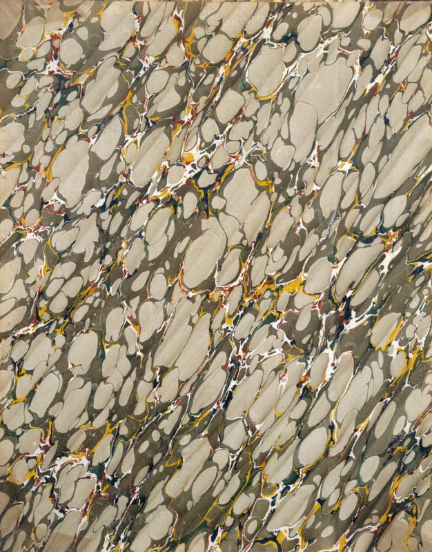 Marble endpaper, 1950s. Creator: English School (20th Century).
