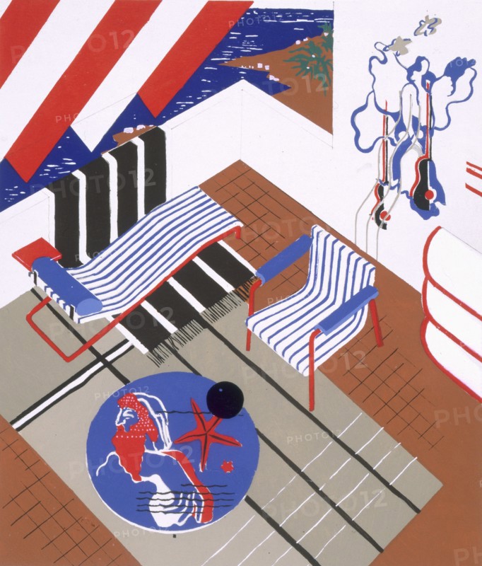 Outside terrace, c1920s.  Creator: Valentin Mink (20th Century).