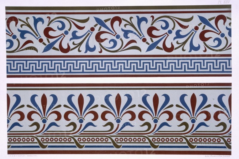 Neo-Grec Ornament: Border and dado designs, pub. 1892. Creator: George Ashdown Audsley (1838-1925).