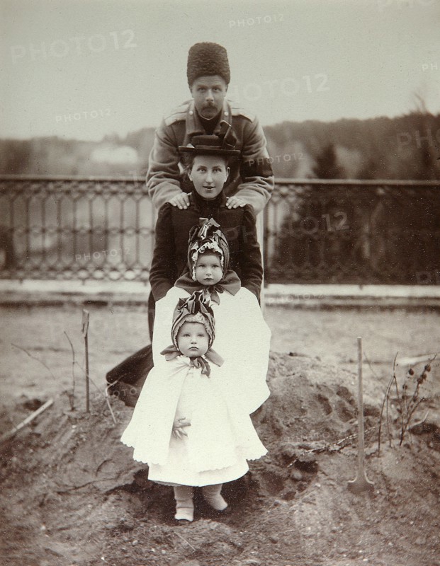 Members of the family of Duke Fyodor Uvarov at their country estate, Porechye, Russia, 1880s. Artist: Unknown