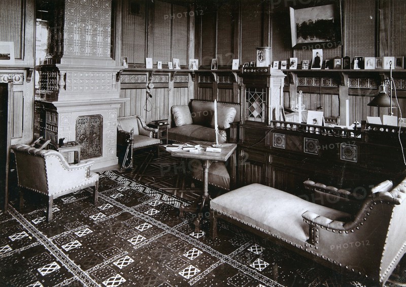 Study of the heir to the throne, Imperial Palace, Bialowieza Forest, Russia, late 19th century. Artist: Mechkovsky