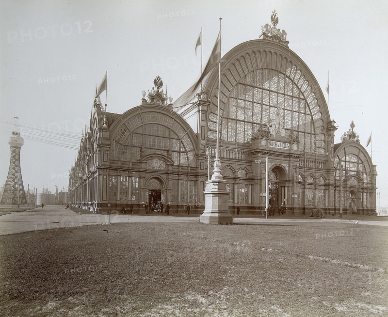Machines corner, the All-Russia Exhibition, Nizhny Novgorod, Russia, 1896.  Artist: Maxim Dmitriev