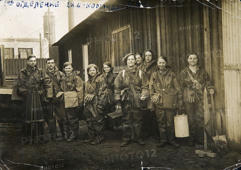 Chemical defence unit (PVChO), USSR, 1930s. Artist: Unknown