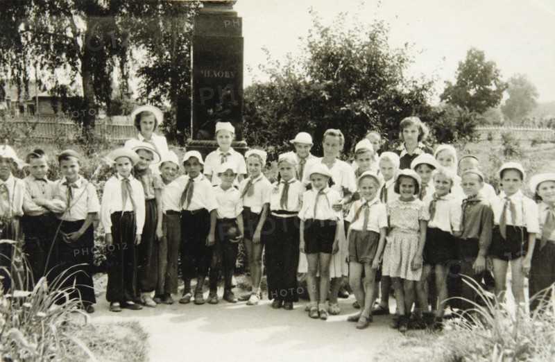 A Young Pioneers unit in Yalta, Crimea, USSR, 1950s. Artist: Unknown