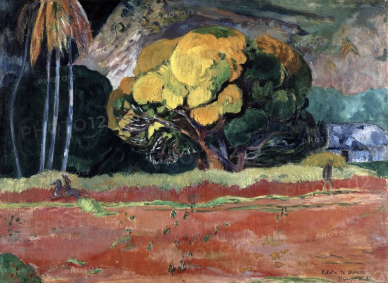 'Fatata Te Moua (At the Foot of a Mountain)', 1892.  Artist: Paul Gauguin