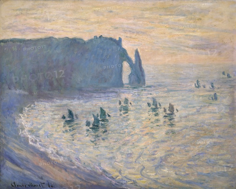 'Cliffs at Ètretat', 1885-1886.  Artist: Claude Monet