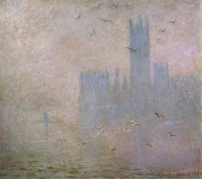 Monet, Le Parlement, mouettes