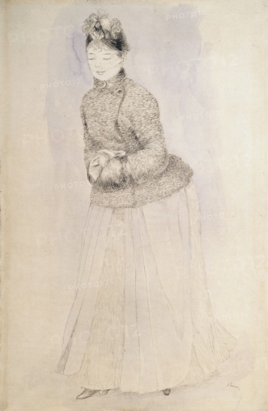 'Woman with a Muff', c1883-c1884.  Artist: Pierre-Auguste Renoir