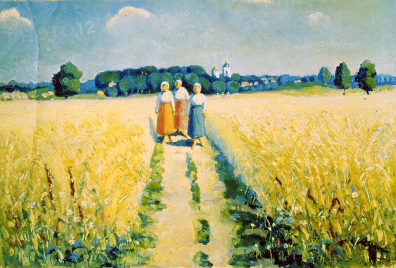 'Three Women on the Road', after 1927. Artist: Kazimir Malevich