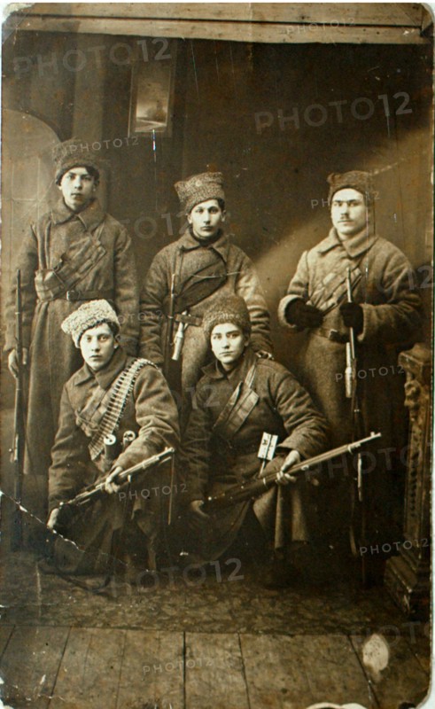 A group of Red Army soldiers before leaving for the front, Petrograd, Russia, 1918. Artist: Anon