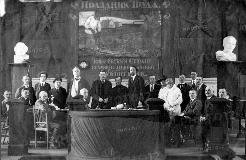 May Day meeting, Russia, 1920. Artist: Anon