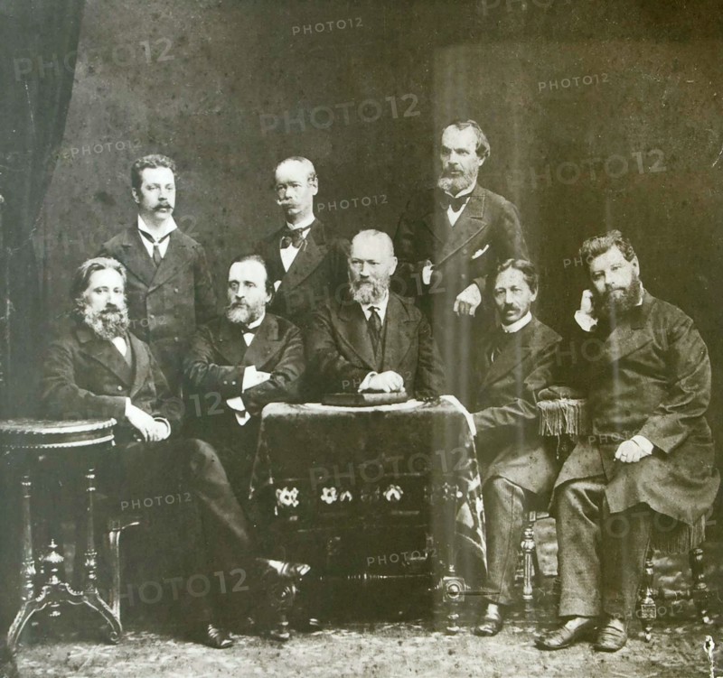 Russian playwrights, 1870s. Artist: Unknown