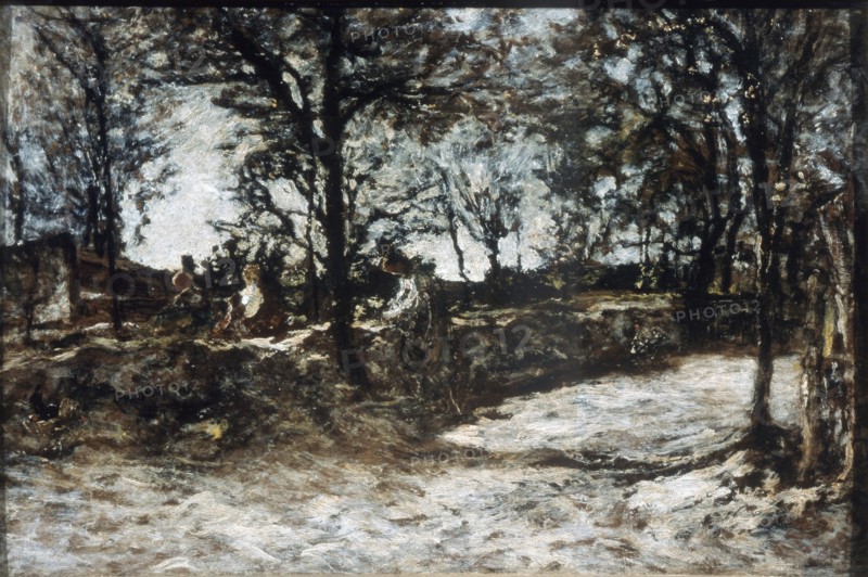 'Landscape. Fontainebleau', 19th century.  Artist: Adolphe Monticelli