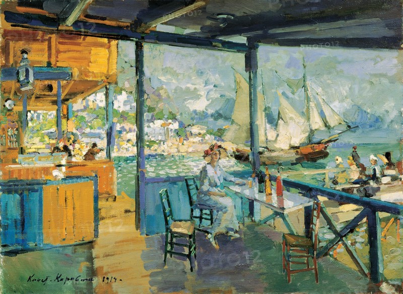'Pier in Gurzuf', 1914.  Artist: Konstantin Korovin