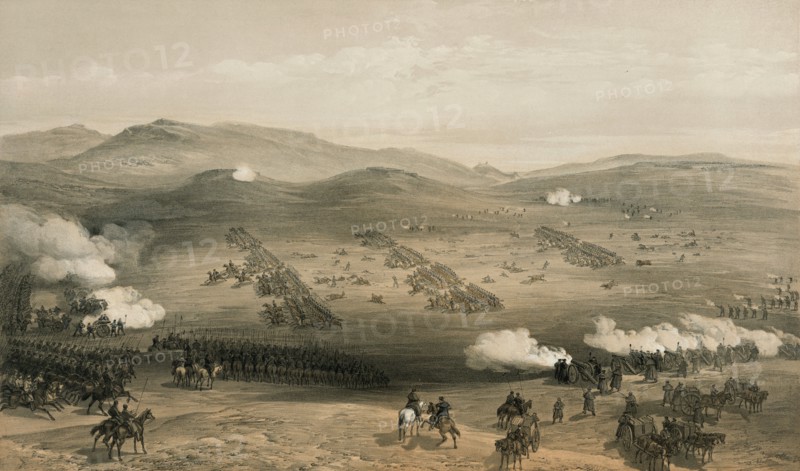 The Charge of the Light Brigade at the Battle of Balaclava, 25 October 1854, 19th century. Artist: William Simpson