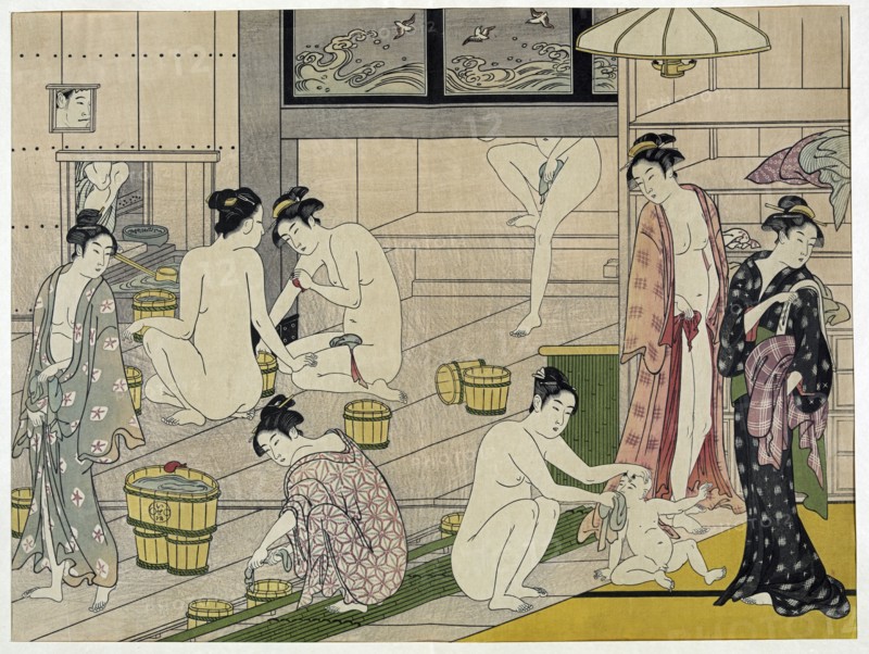 'The Bathhouse Women', 1790s.  Artist: Torii Kiyonaga
