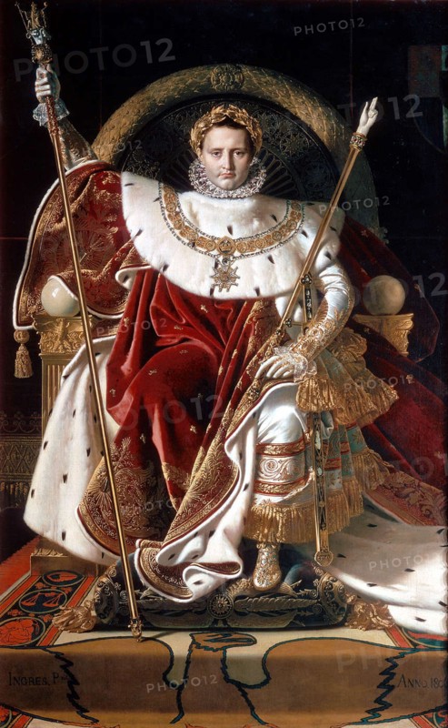 'Napoleon on his Imperial Throne', 1804. Artist: Napoleon Bonaparte I