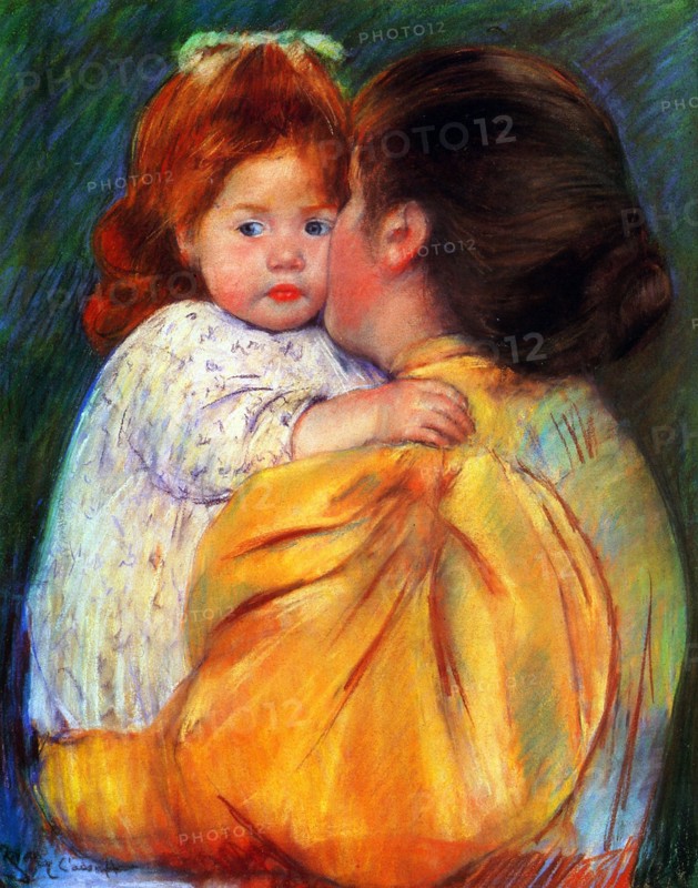 'Maternal Kiss', 1896.  Artist: Mary Cassatt