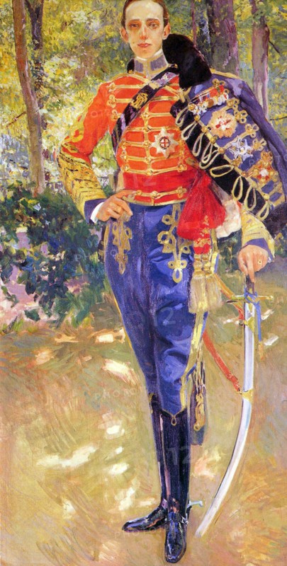 'Portrait of King Alfonso XIII in a Hussar's Uniform', 1907.  Artist: Joaquin Sorolla y Bastida