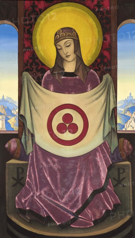 'Madonna Oriflamma', 1932.  Artist: Nicholas Roerich