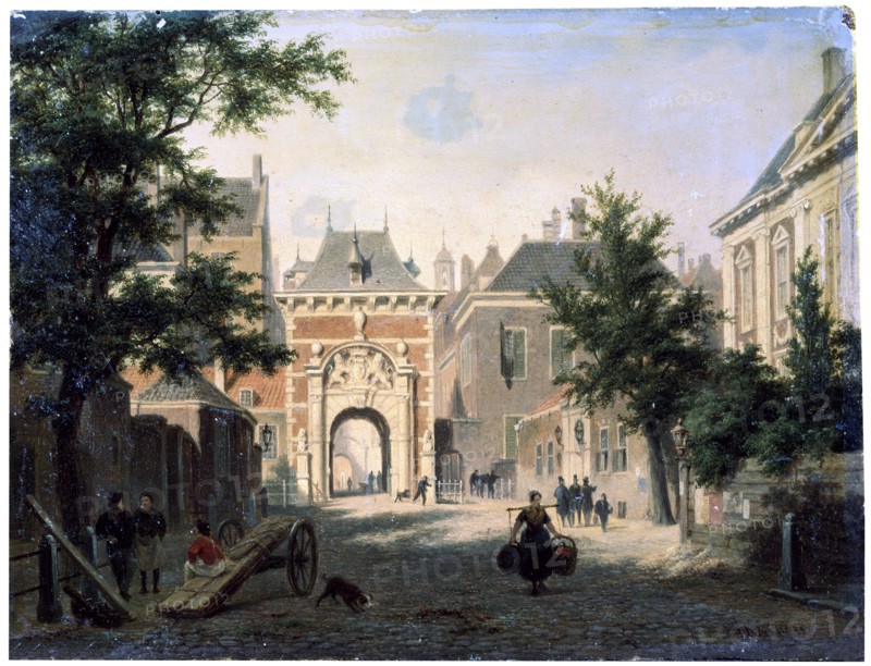 'A Town in Holland', 19th century.  Artist: Bartholomeus Johannes van Hove